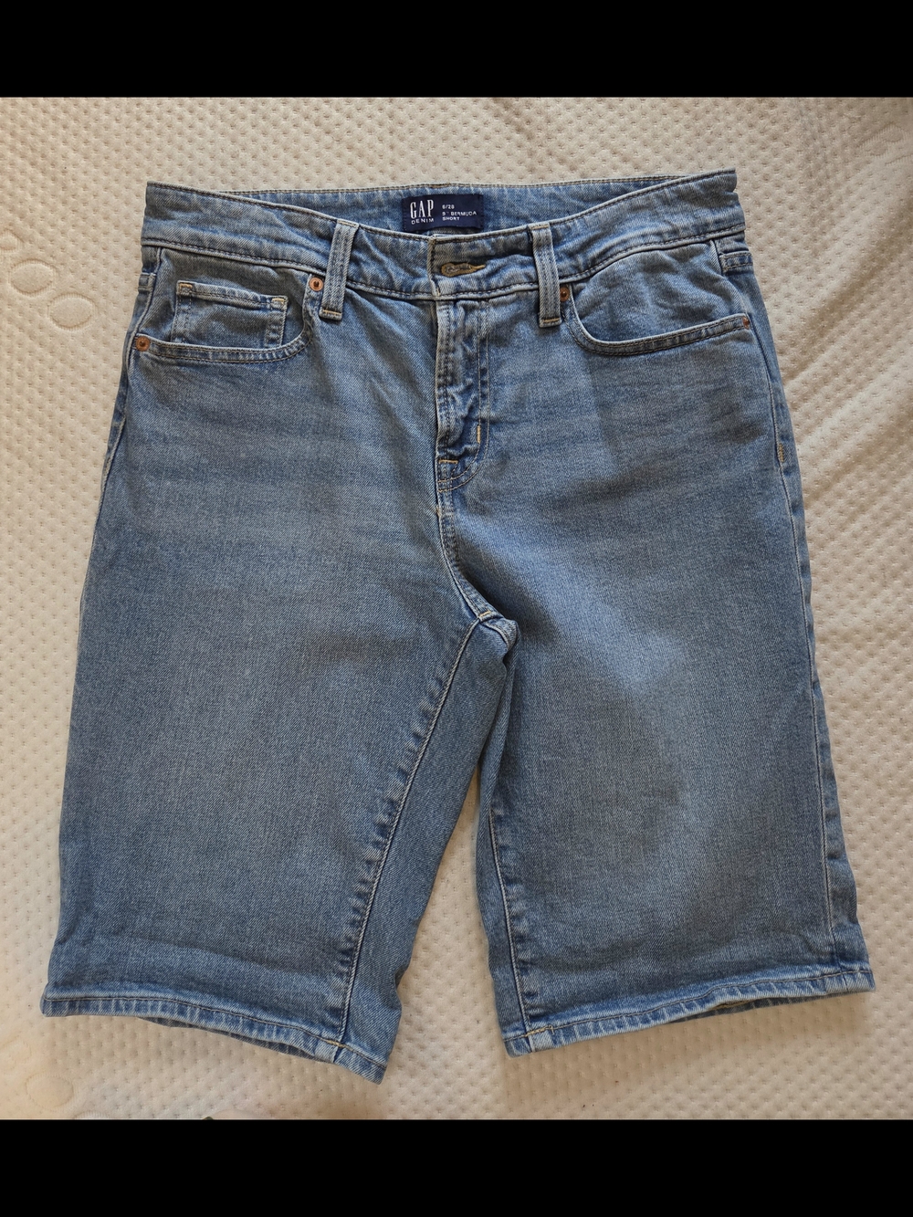 GAP Women's Light Wash Denim Bermuda Shorts